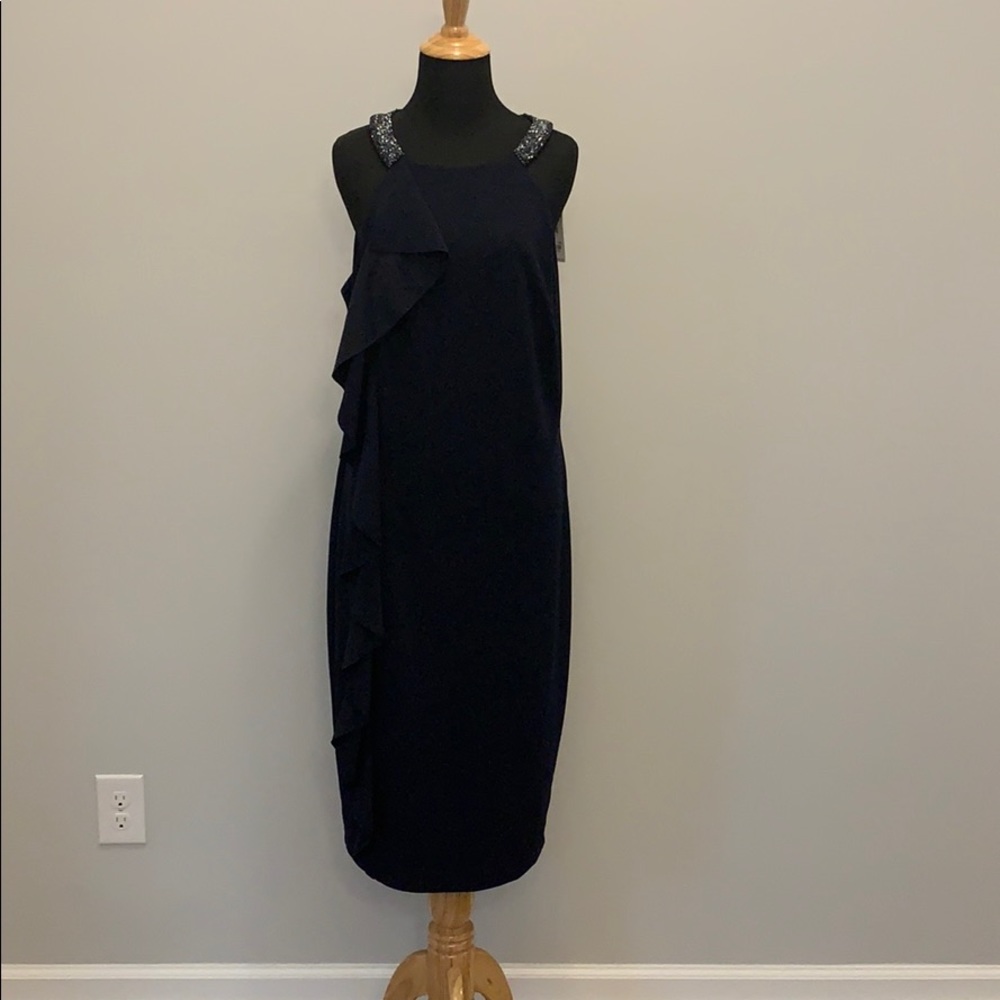 Ralph Lauren Navy Blue Evening Gown